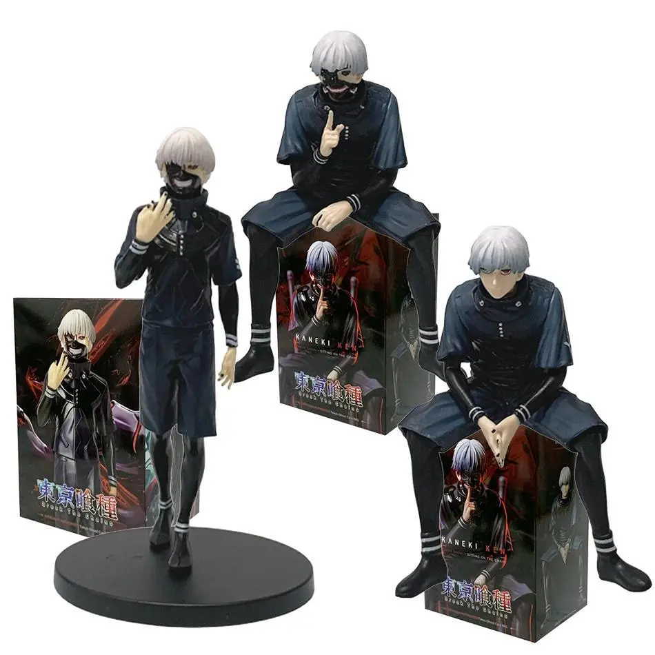 Tokyo Ghoul Figure Centipede Mask 19cm Kaneki Ken Animation Figure Sitting Figure Peripheral Model Toy Decorative Ornaments Gift