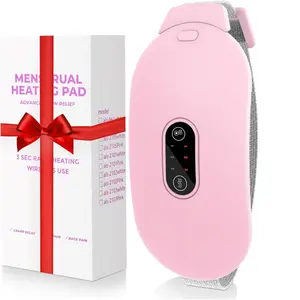 Menstrual Heating Pad Period Heating Pad Uterus Warmer Belt, Cordless Heating Pad Wireless Heating Pad, Electric Waist Belt, Waist-Vibrating Abdominal Massager