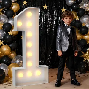 Light up Numbers 3ft Number 1 Marquee Light up Numbers for Pre-Cut Foam Board Giant LED Marquee Number for Birthday Christmas Prom Wedding Baby Shower Bachelorette Graduati Decorations