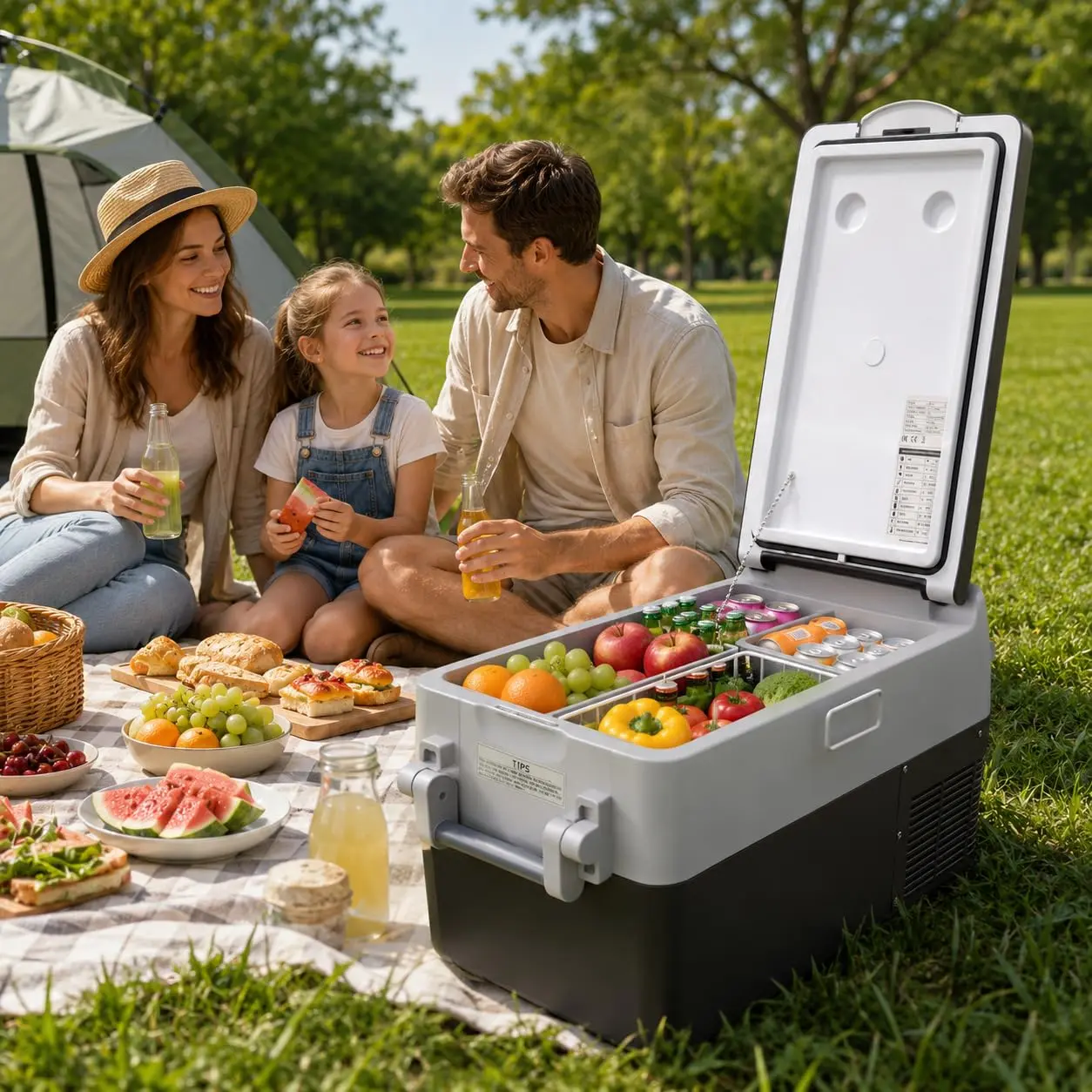 GARVEE Portable 12V Car Refrigerator, Compact Electric Fridge for Vehicles, Road Trips & Camping, Automotive Interior Electronic Accessory