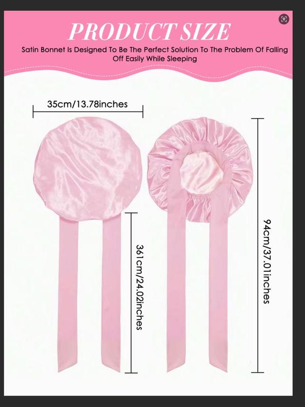 Women's Soft Breathable Satin Hair Cap, Adjustable Night Sleep Hat, No Heat Styling Tool, Dual-Layer Design, Gentle on Hair