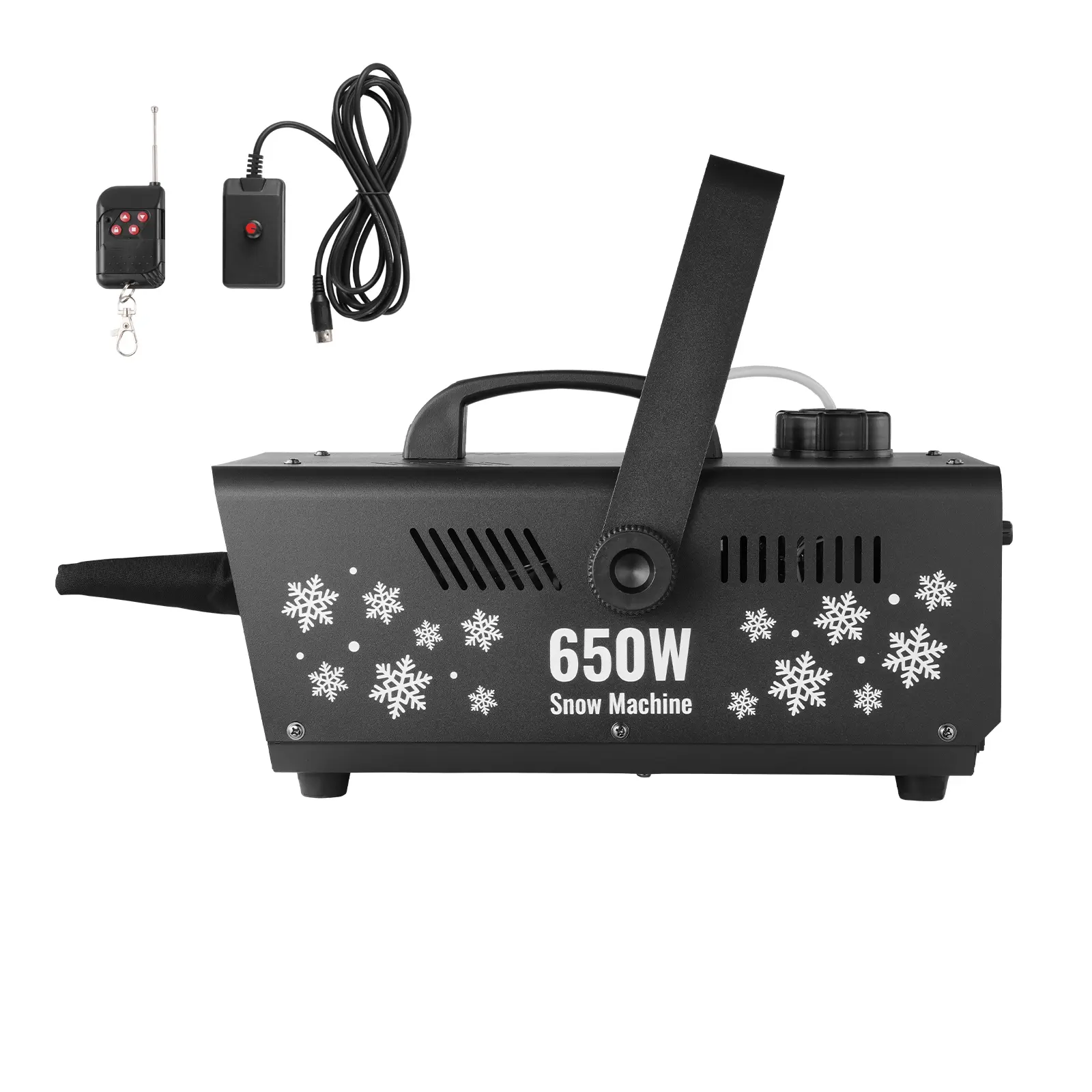 Snow Maker Machine with Tank High Output, 650W Power, Steel (Q235) + Plastic (PP) Construction, Secure and Reliable, Easy to Use