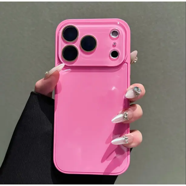 Candy Macaron Crystal Clear iPhone Case - Skin-Feel Soft TPU Bumper, Full Lens Protection, Luxury Texture, Y2K Style, Anti-Scratch, Microfiber Lining, Sweet Detail, Friendly Surface for iPhone 13-17 Pro Max