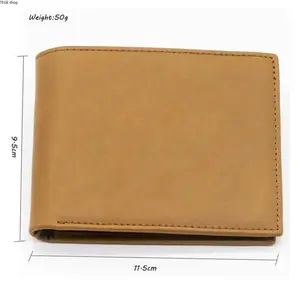 Custom Engraved Leather Front Pocket Wallet, Ultra Slim RFID Blocking Minimalist Bi-Fold Card Holder, Personalized Leather Accessory as Gift for Dad Son for Daily Casual Business Carry