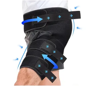 Adjustable Hip Brace, Groin & Hamstring Compression Wrap for Men Women, Thigh Compression Sleeve With 6 Pressure Straps, Buttock & Quad Support for Sciatic Nerve Pain, Bursitis