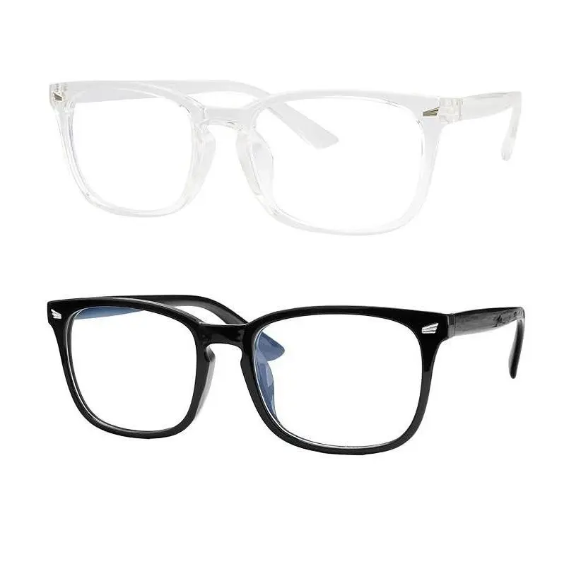 2 Pack Computer Blue Light Blocking Glasses  Blue Light Glasses，Fashion Glasses Computer Reading/TV/Phones Glasses Fashion Glasses For Men Women, Anti Blu-Ray Clear Gaming Glasses Lenses Gift Daily Eyeglasses Durable Smooth firmoo eyeglass