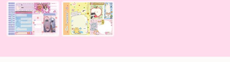 Kawaii Stickers 72sheets/pack Cute cartoon style Mixed materials Multipurpose scrapbook DIY decorative collage