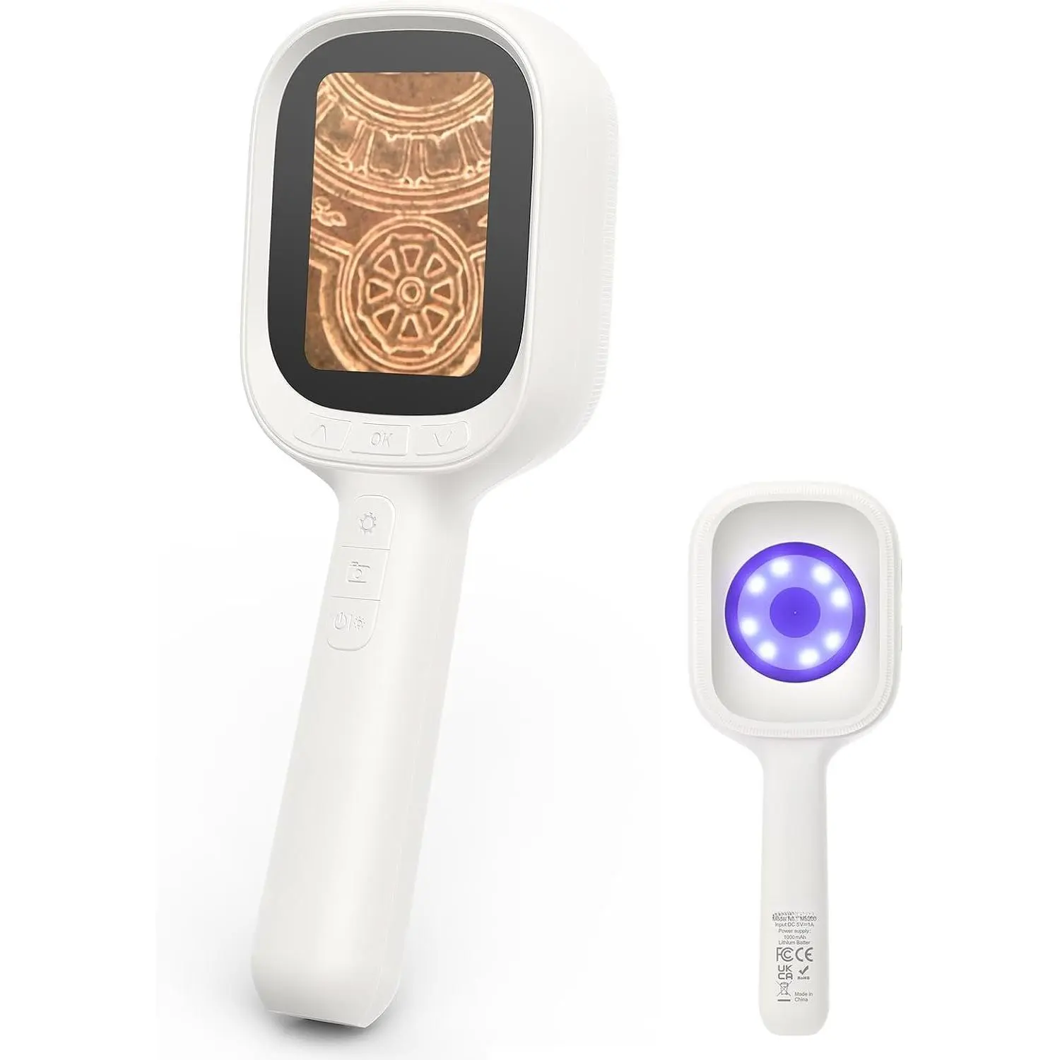 Digital Microscope, Autofocus Handheld Microscope, Magnifier with 2.8" IPS Screen and LEDs, Portable Magnifying Glass, Compatible with /Windows