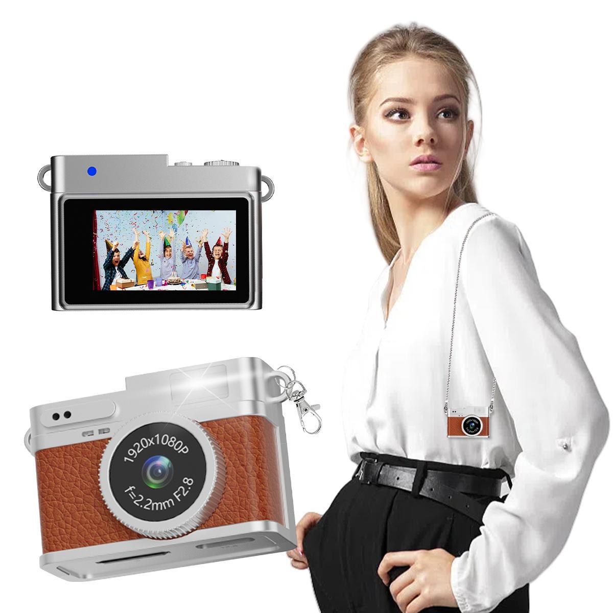 Mini Camera, Portable Small Retro Digital HD High Pixel Thumb Camera, Creative Camera for Taking Photos & Videos