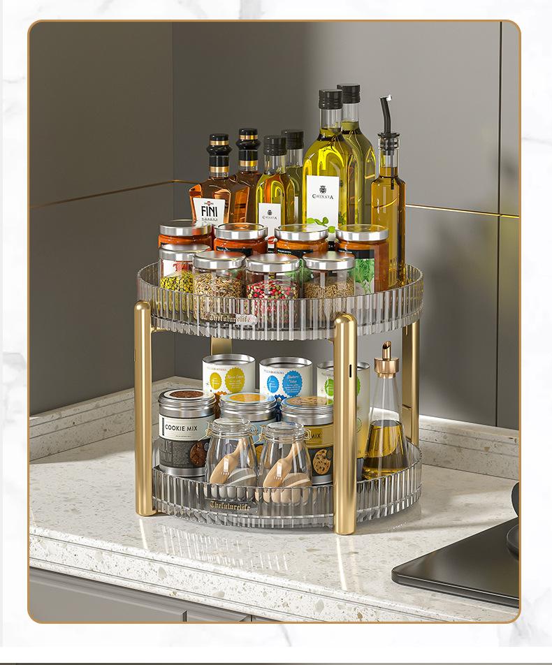 rotating cosmetic organizer, large capacity transparent acrylic for storing cosmetics and skincare products, multi-layer rotating perfume organizer with li