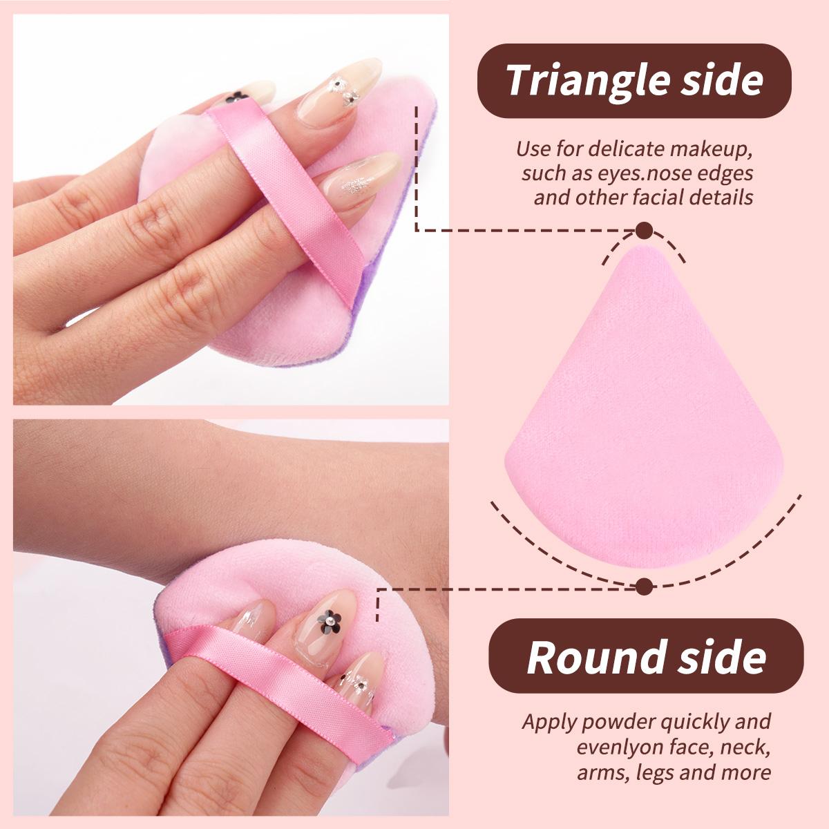Mixed Color Triangle Powder Puff, 24pcs/set Soft Velvet Blender Puff for Liquid Foundation Cream Loose Powder, Cosmetics Blending Makeup Tool for Beauty, Blending Beauty Sponge