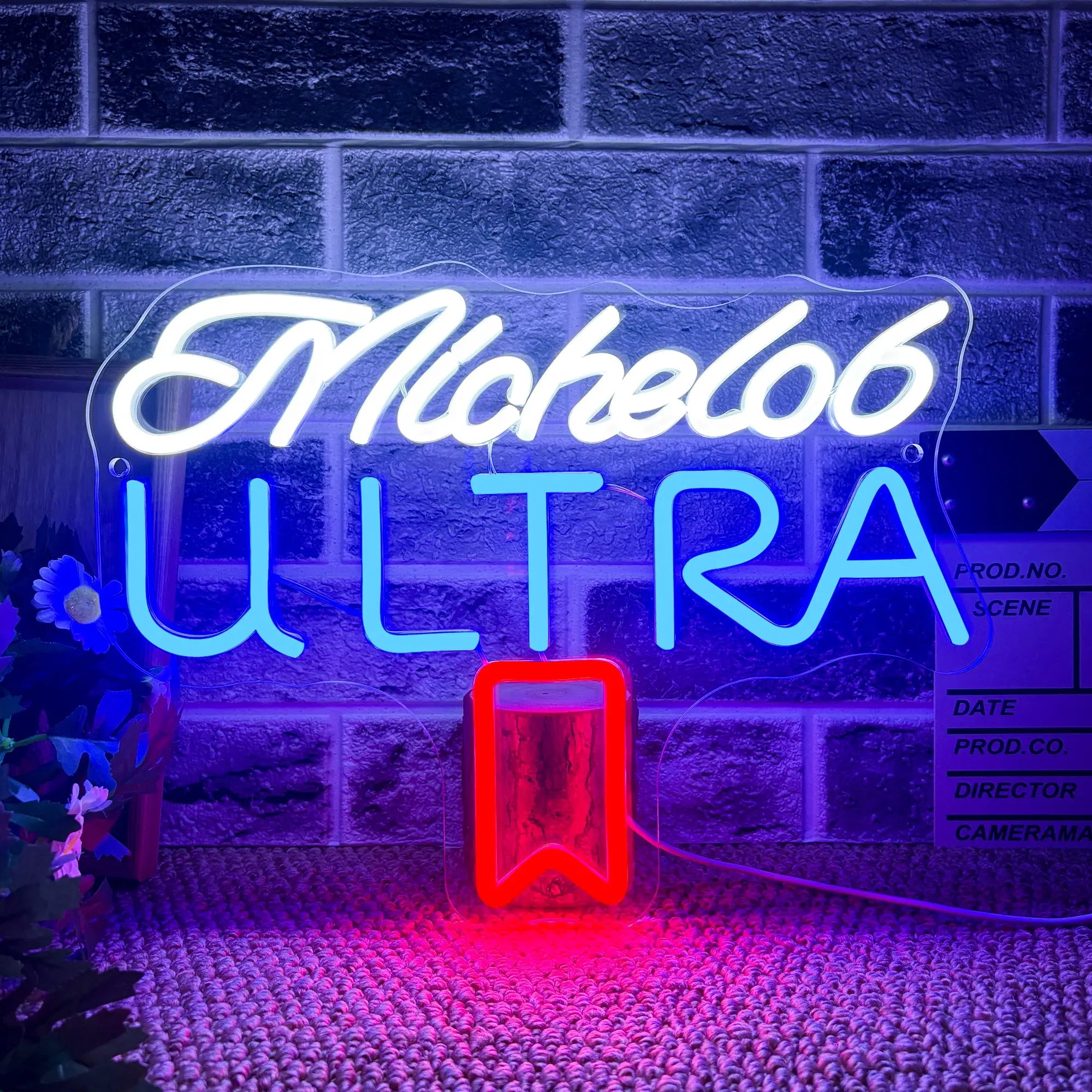 Beer Neon Sign for Wall Art Decor, USB Powered, Dimmable, LED Lights, for Bedroom, Shop, Pub, Bistro, Men, Cave, Home, Bar, Lounge.