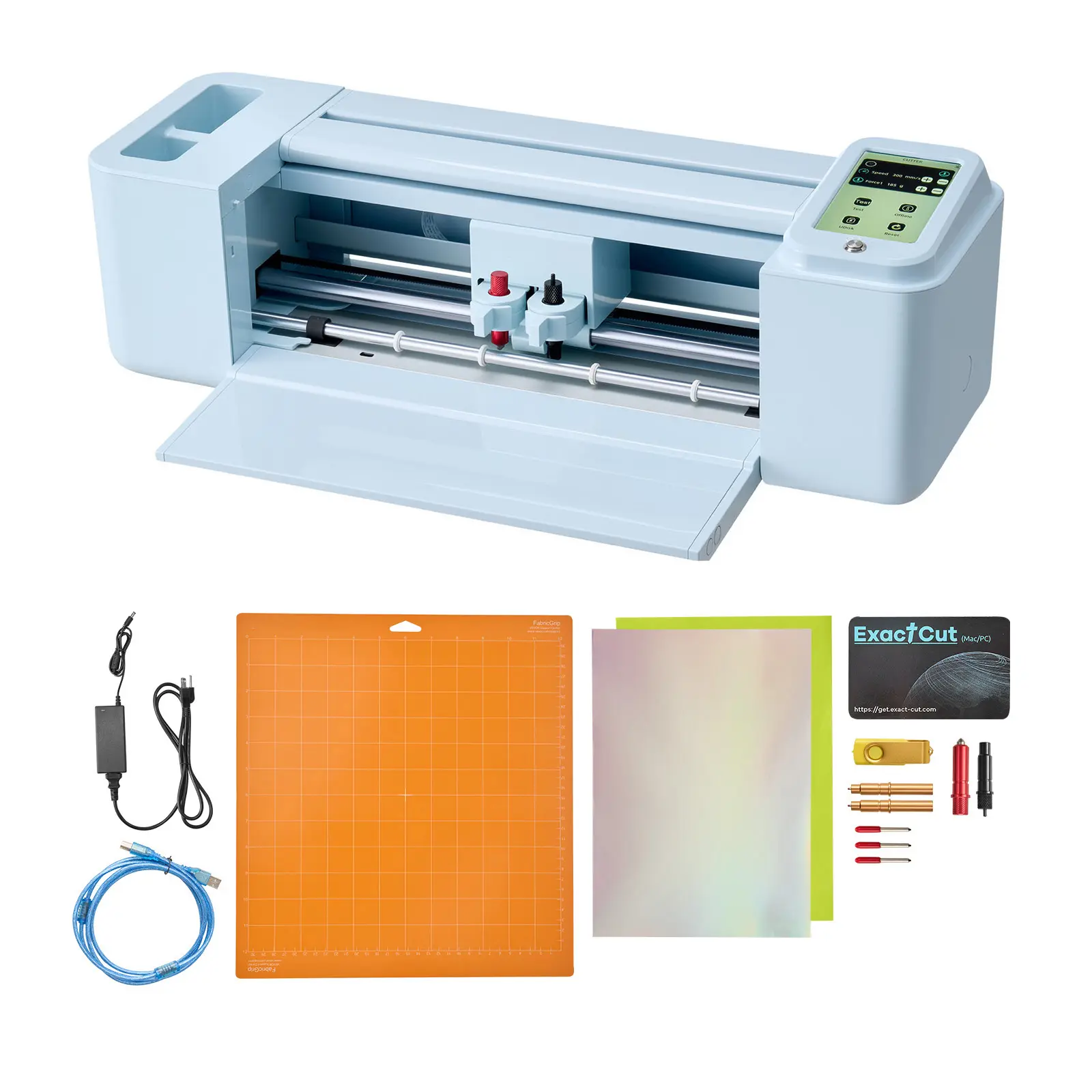 Vinyl Cutting Machine, Touchscreen Controlled Vinyl Cutter, 48W Power, AC100V-240V, 50/60Hz Voltage, 20000+ Built-in Design Resources, Create Without Software Costs