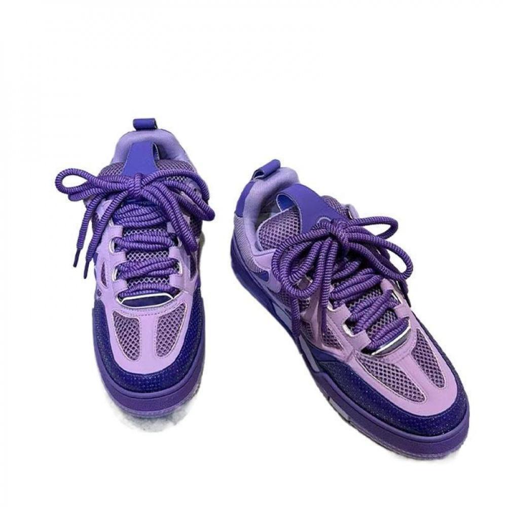 Brand Couple High Quality Net Basketball Shoes Women Casual Sports Men Breathable Bread Shoes Retro And Fashionable Board Shoes Picture Color