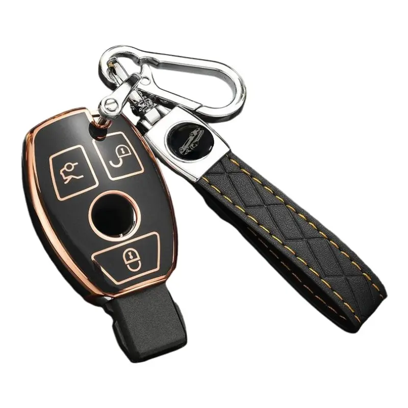 Mercedes-Benz Key Cover, Soft Tpu Smart Remote Protection, Compatible with Cls Clk Amg Glc Gle Gls Ml Sl Slk a C E R S G