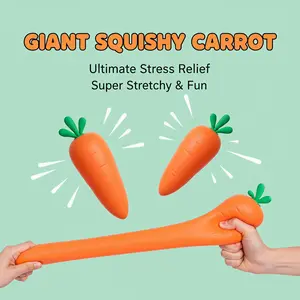 oversized simulated carrot pull-pull kneading music, home desktop leisure decompression toy, office stretching kneading vent ornament