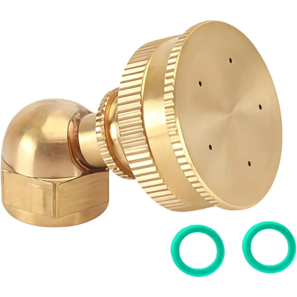 Brass Atomizing Nozzle,14x1.5mm  Interface, Adjustable Mist and Stream Modes, Metal Finish,  Part for Backpack and Garden Sprayers (5-Hole Nozzle)