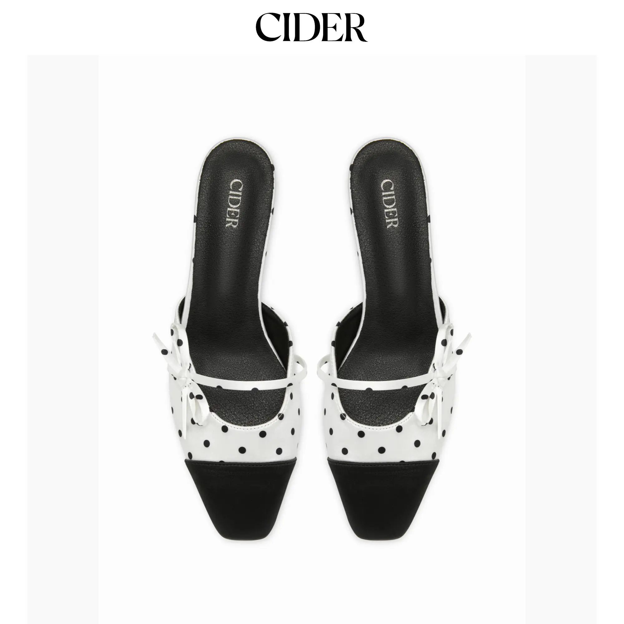 Cider BOWKNOT & POLKA DOT HEELS