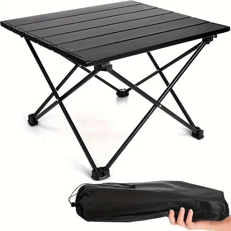 1pc Portable Foldable Camping Side Table, Multi-Functional Beach Table, Small Picnic Backpack Table, Suitable for Outdoor Cooking, BBQ, Hiking, Boating, Travel, 15.5 inches L x 13.6 inches W x 11.4 inches H