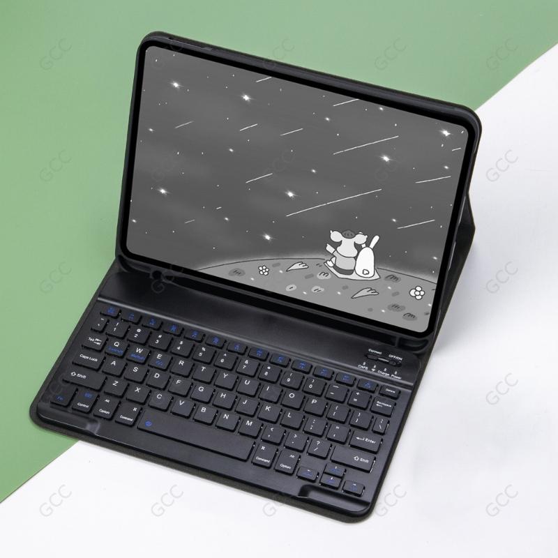 Foldable Case for iPad 10th 2022 10.9 Inch Pro 11 Case with Keyboard for iPad 10.2 7 8 9th Air 4 5 Cover Air 3 Pro 10.5 Tablet Back Shell with Bluetooth Keyboard Tablet Protective Cover