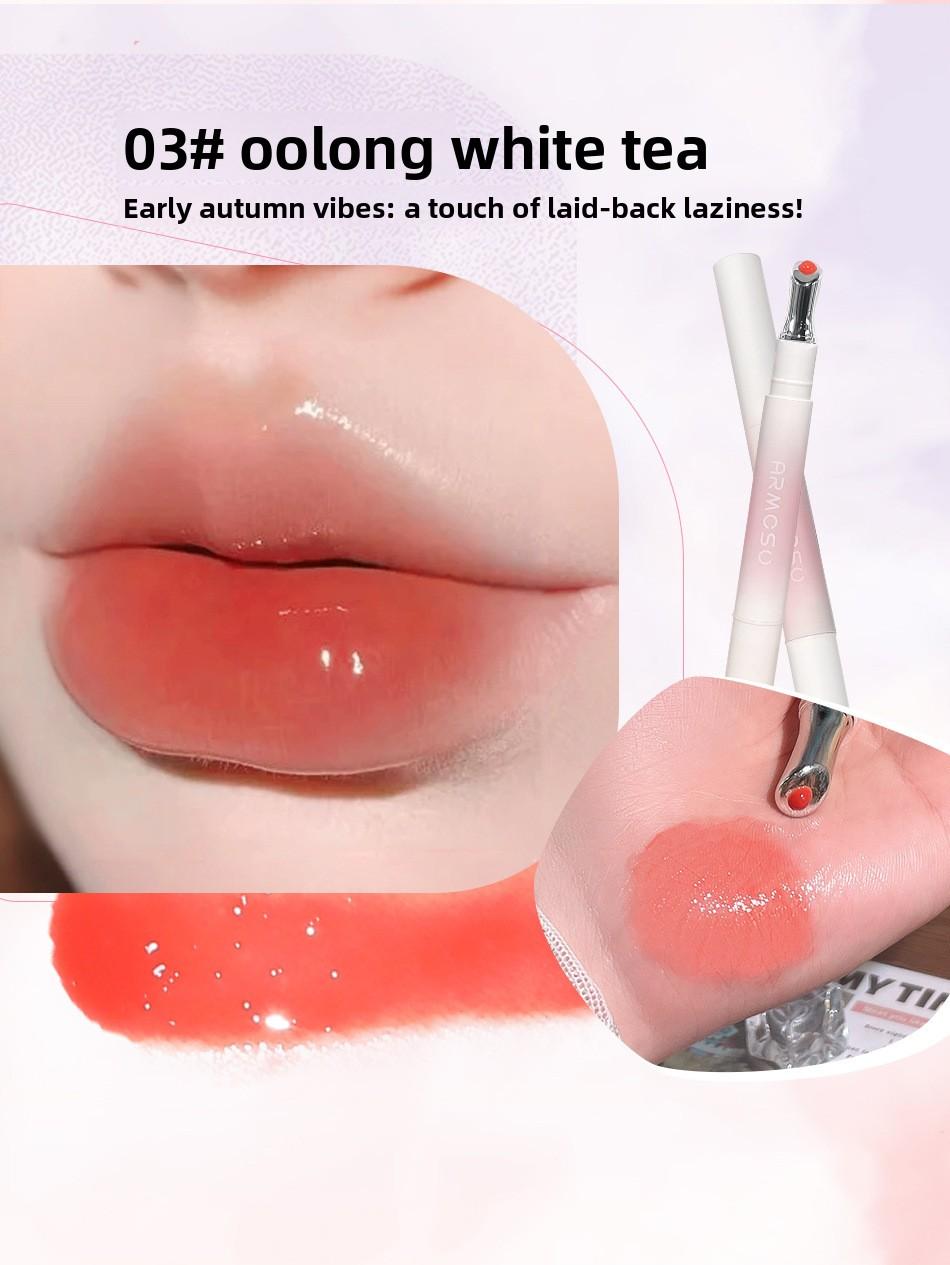 armosu Moisturizing Lip Gloss for Plump Lips, Non-Fading, Non-Drying, Nude Color, Brightening, Moisturizing, Hydrating, Mirror-Finish Lip Glaze