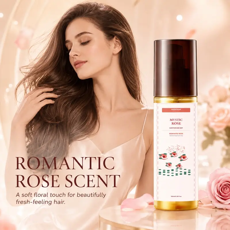 Mystic Rose Hair Perfume Mist, Romantic Rose, soft floral fragrance, for hair, 100ml/3.38fl.oz