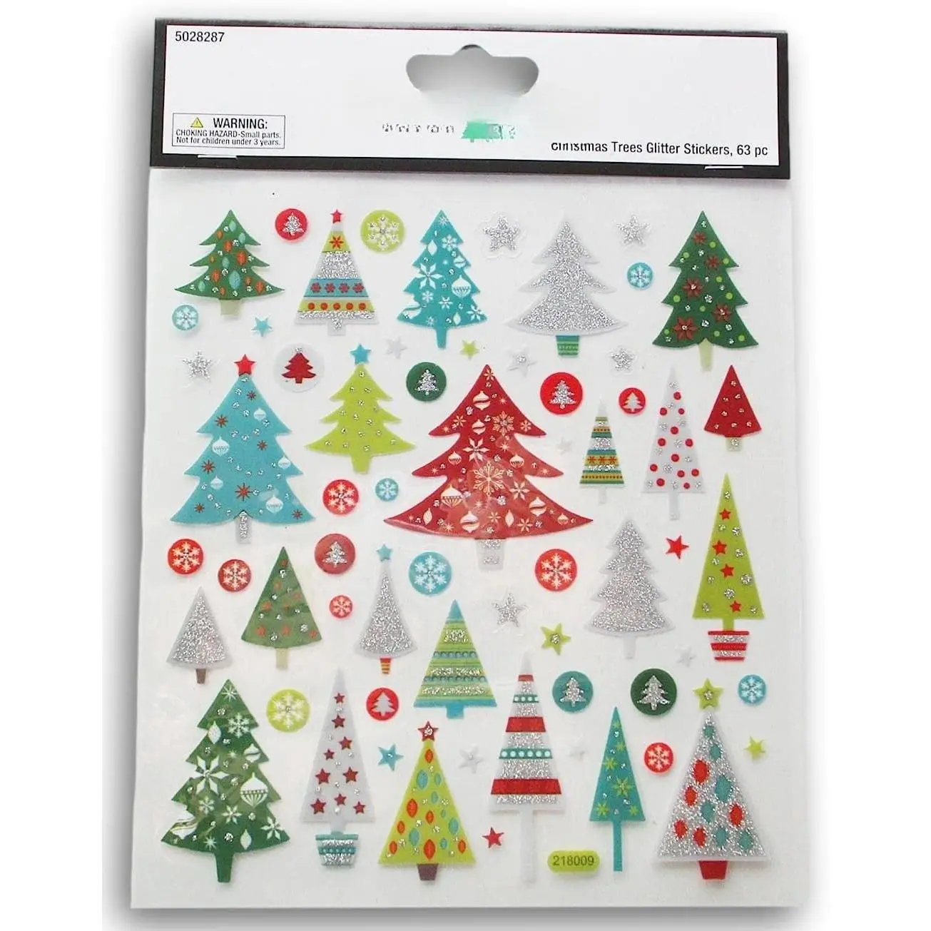 Tree Stickers - Glitter Adhesive  for  & Scrapbooks - 63 count