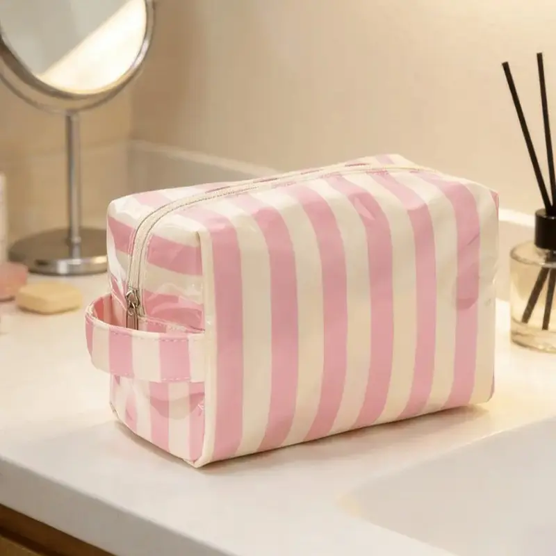 Handheld Makeup Bag, Large Capacity Waterproof Cosmetic Pouch, Travel Toiletry Bag, Multifunctional Storage Organizer