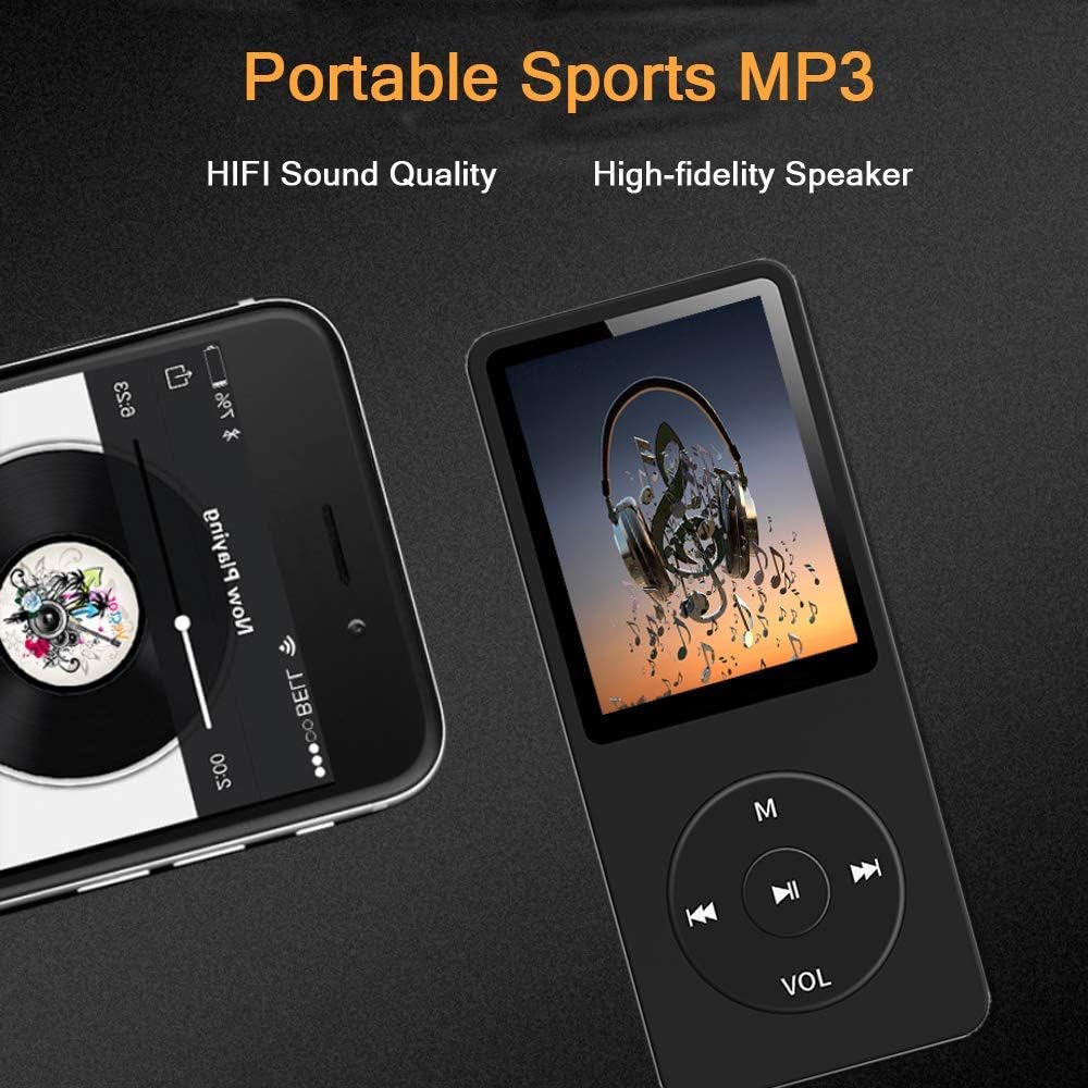 MP3 Player with 16GB Memory Card Built in Speaker for Music Video Photo Playback FM Radio Voice Recorder Ebook Reader Expandable to 128GB