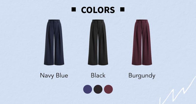 Cider Mid Rise Stripe Pleated Wide Leg Trousers