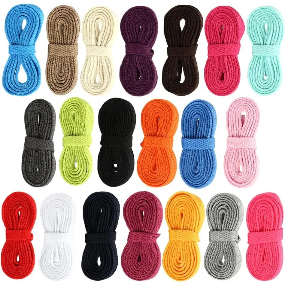 20 Pairs Flat Colorful Shoelaces