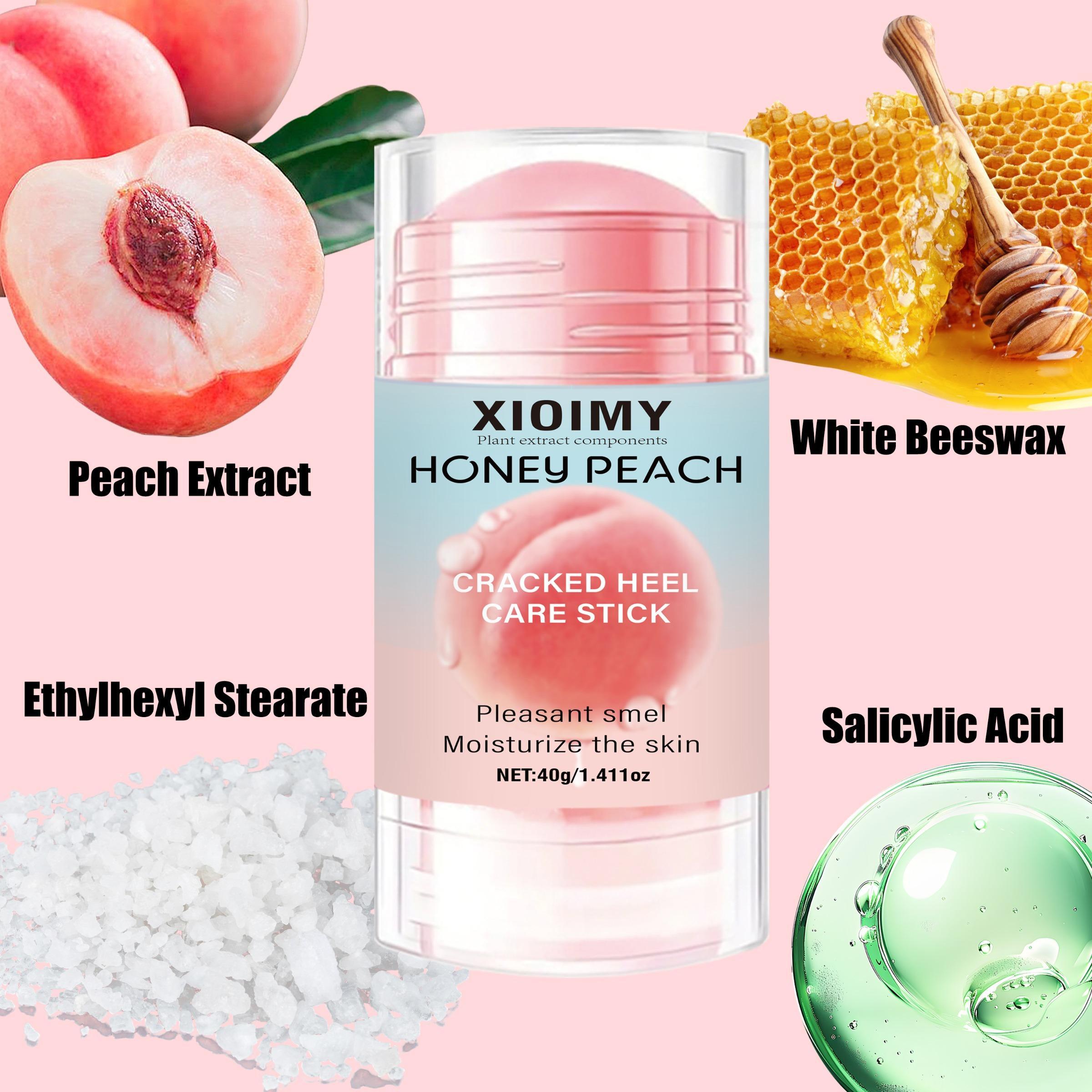 40 g Peach Extract Foot Care Stick, Honey Peach Dead Skin Remover for Feet, Deep Moisturizing Foot Balm, Exfoliating and Hydrating Foot and Leg Cream for Intensive Foot Care