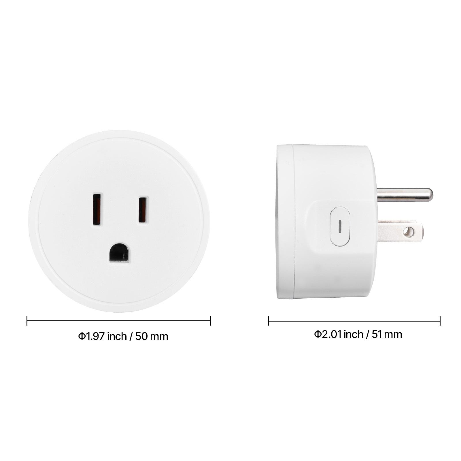 VEVOR Smart Socket Works with Alexa and Google Home 4 Pack White Smart Socket