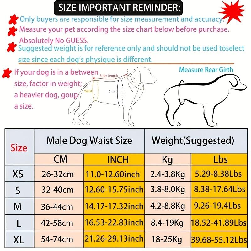 [Reusable Dog Diaper] 1pc Washable Male Dog Belly Bands Reusable Dog Diaper with High Absorbency Liner, Breathable Cloth Underwear for Potty Training