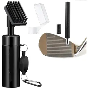 Pro Golf Club Cleaner Brush with Golf Groove Sharpener Tool Golf Towel, Golf Water Brush with Large Capacity Bottle & Retractable Clip-Holds 6.8oz of Water, Golf Accessories for Men Women