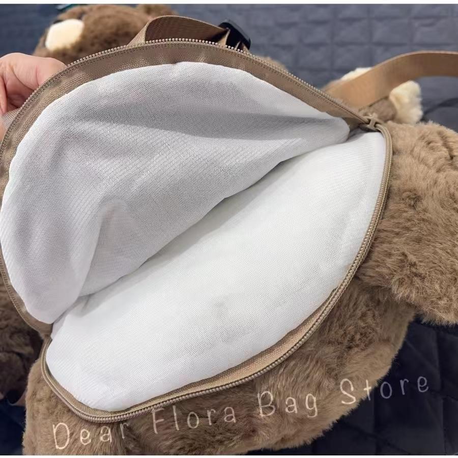 New Cute Plush Brown Bear Backpack Kawaii Soft Animal Knapsack High Quality Lolita Furry Shoulder Bag Fashion Girl Birthday Gift