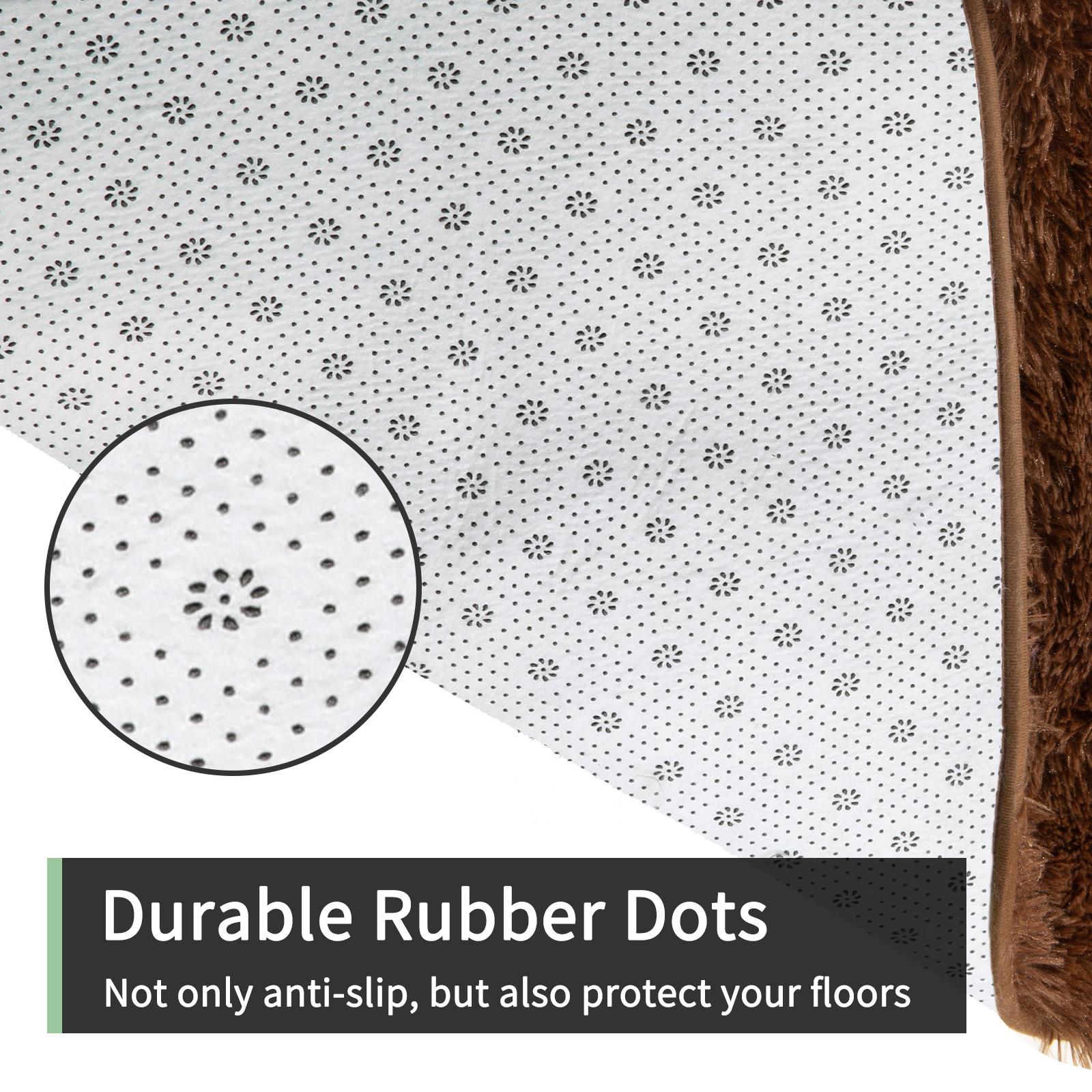 FAMVAL Large Size Plush Rugs Big Fluffy Area Rug Non-slip Soft Shaggy Carpet Mats for Livingroom Bedroom Nursery Home Decor Brown Christmas gifts