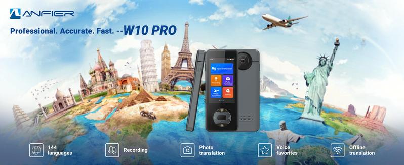 2025 Must - Have! Exsulity W10S - AI - Powered, WiFi - Free Translator Device Instant Translator for 144 Languages and Accents AI Electronic Foreign Language Translators