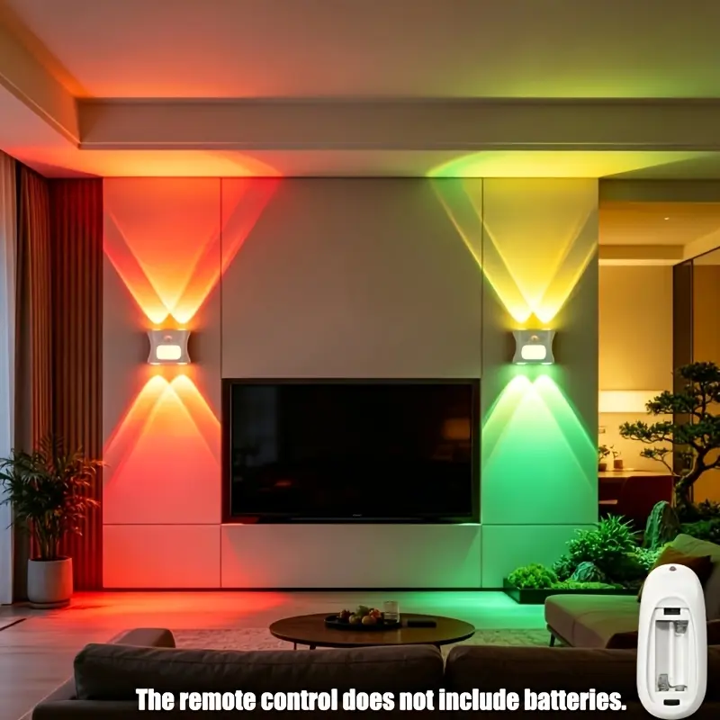 Magnetic Wall Light, 16-Color RGB Remote Control, Motion Sensor Nightlight, USB Rechargeable Wireless Bedside Lamp, Indoor Decor, Halloween Christmas