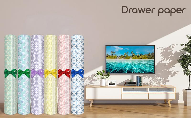 LA BELLEFÉE Linen Scented Drawer Liners 15 Sheets, Dresser Drawer Liner Drawer Paper Liner Gift for Women, Drawer Liners for Dresser, Shelf, Cabinet, Bathroom, Closet, Shoe Chest