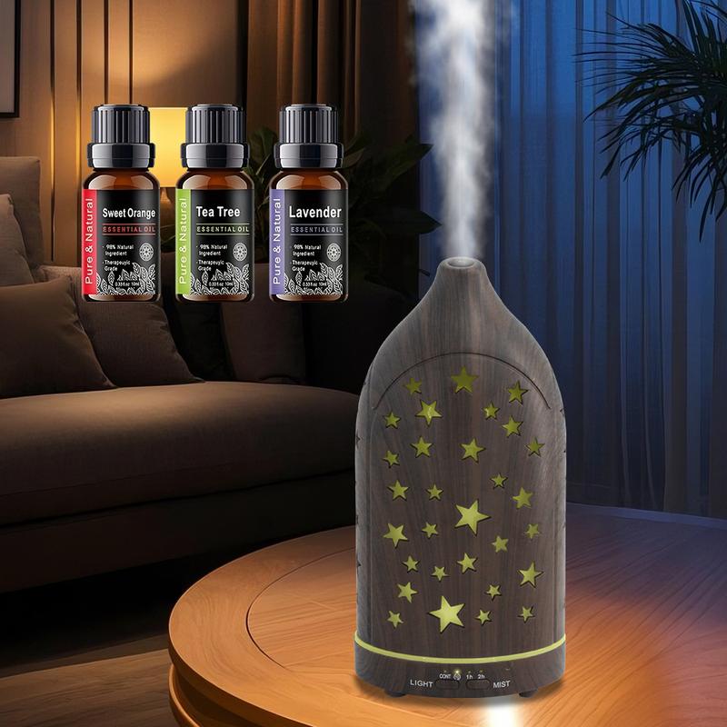 7 Color LED Ultrasonic Aromatherapy Diffuser with Auto Shutoff & Quiet Tech Humidifier Scent Oil Humidifier