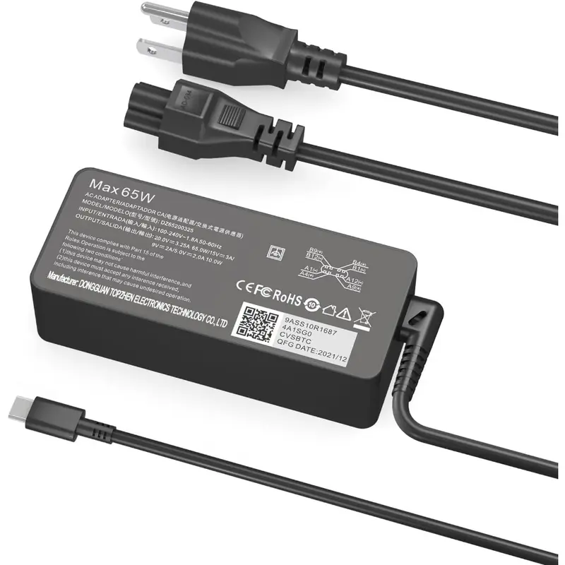 PWR 90W USB-C Laptop Car Charger – Power Adapter For Lenovo ThinkPad, Yoga, MacBook, HP, Dell (65W Compatible)