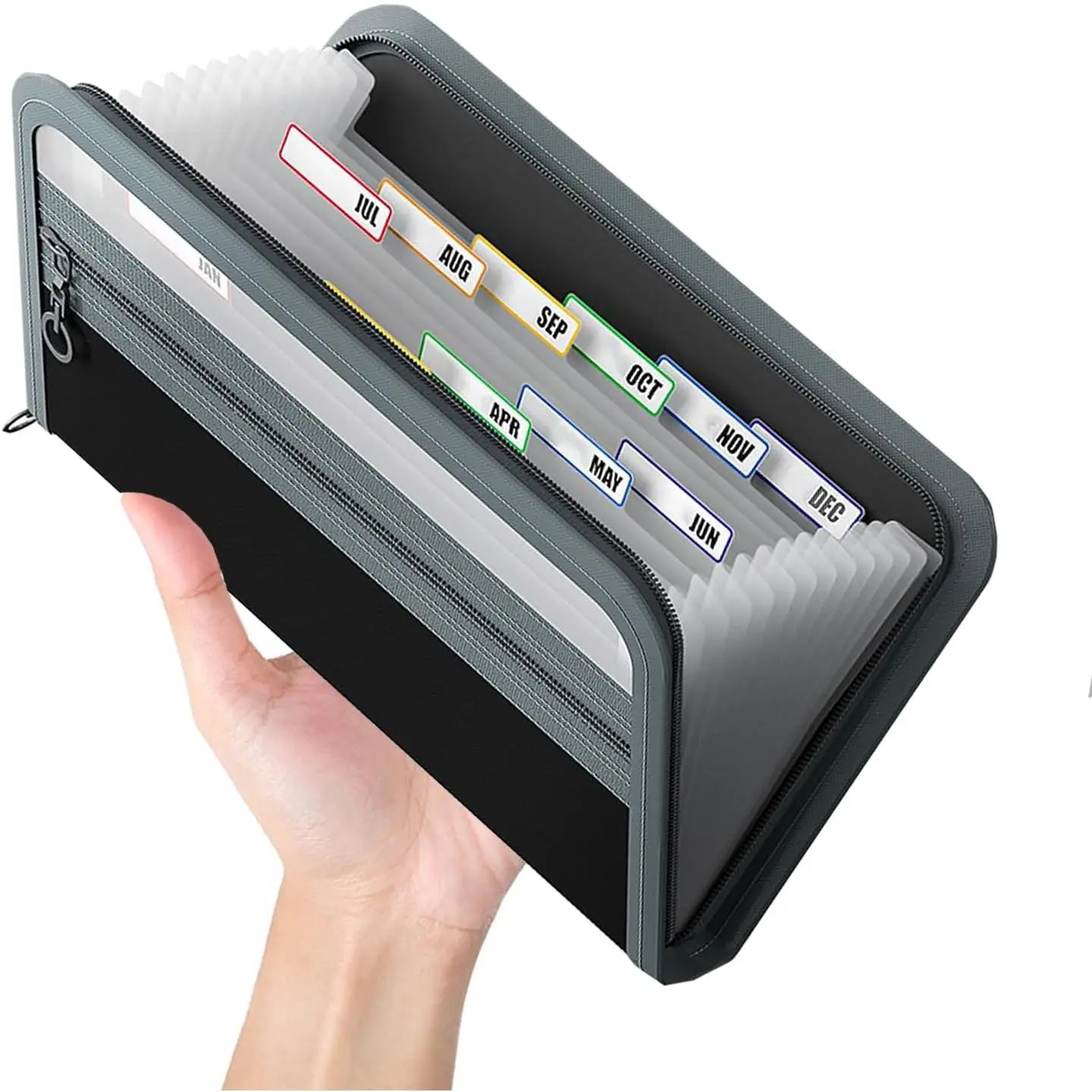 Receipt Organizer,13 Pockets Small Accordian File Organizer Holder, Glove Box Organizer,Monthly Budget Planner Organizer