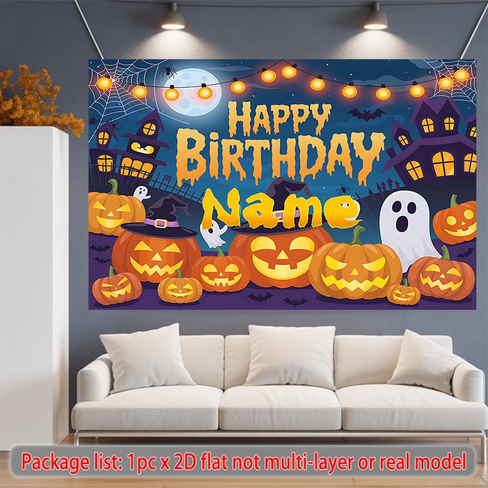 2D Flat, 1pc Name/Text 2D Banner - Personalized Party Decoration with Name/Text, 90.5"x70.8" Polyester Fabric Sign Suitable for Birthdays, Weddings, Events, Photo Backdrops & - Party Decorat