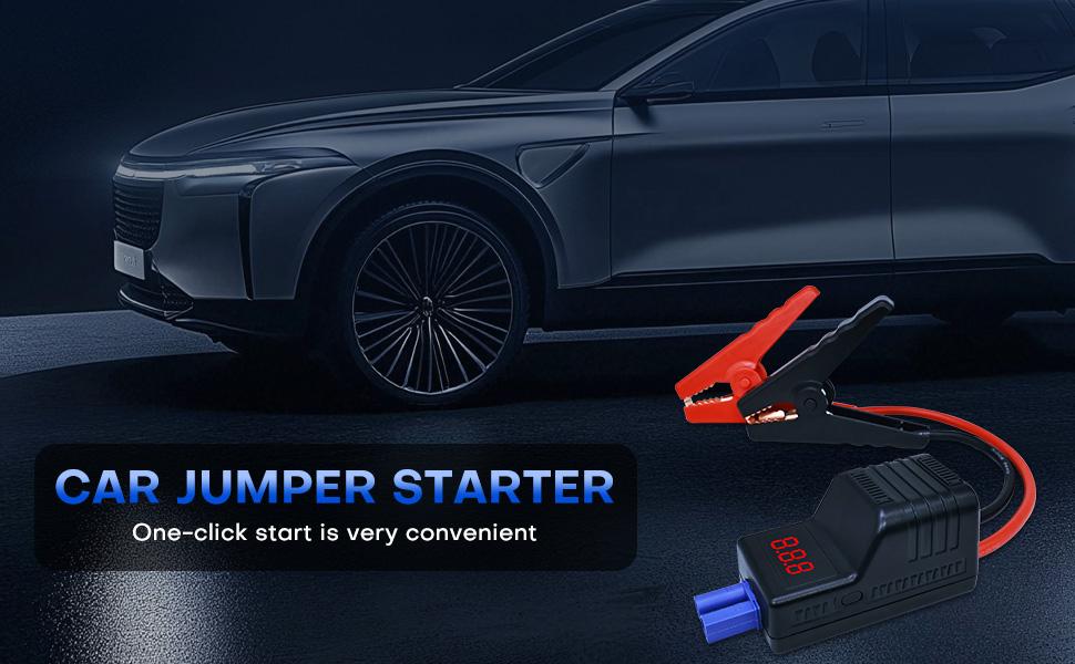 EC5 Smart Jump Starter Clamps,EC5 Heavy Duty Jump Starter Automotive Booster Clamp Cables Replacement Alligator Clamps with Intelligent LCD Screen for 12V Car Jump Starterand Many Other Brands WithoutBattery