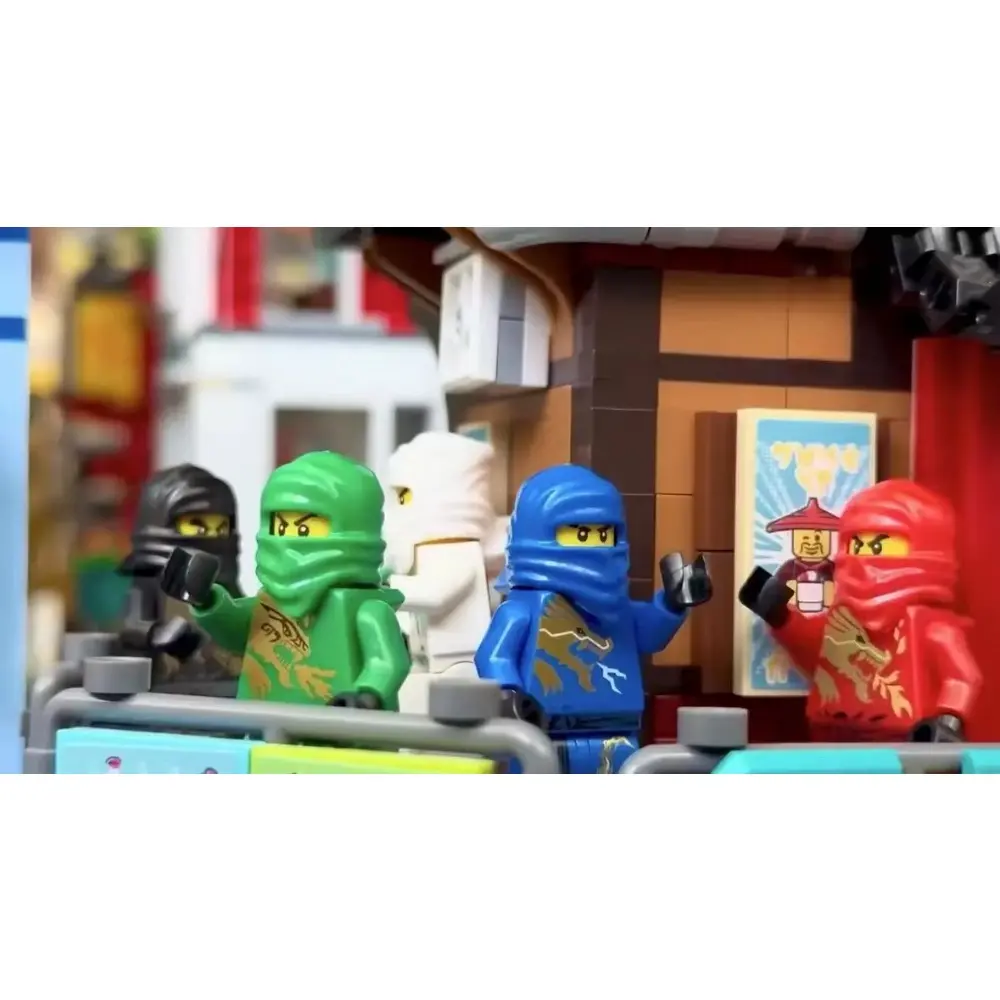 Dragon Pattern Ninja Figure Building Blocks, Fantasy Warrior Miniature with Handheld Accessories, Perfect Desktop Decorative Item