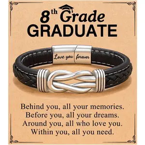 To My Son/Grandson/Nephew Bracelet, Gifts for Teens Boys Men Inspirational Bracelet for Birthday Confirmation Graduation Back to School Christmas Gifts