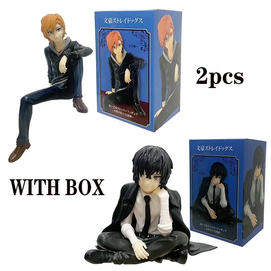 Furyu Bungo Zwerfhonden 13Cm Dazai Osamu Noedels Pers Figuur Japanse Cartoon Beeldjes Collectie Schattig Speelgoed