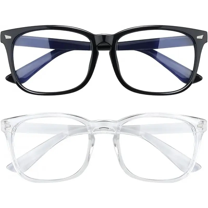 Women’s Blue Light Blocking Glasses, Fashion Clear Lens Computer Eyeglasses, Anti‑Eye Fatigue UV Protection Glasses for Office Gaming Screen Time