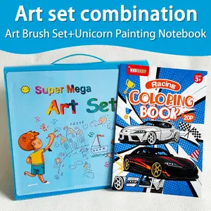 Teeny Baby 208pcs Super Large Art Set + Drawing Book, Art Coloring, Colorful Art Supplies for Kids, Perfect Gift for Children, Creative Art Kit